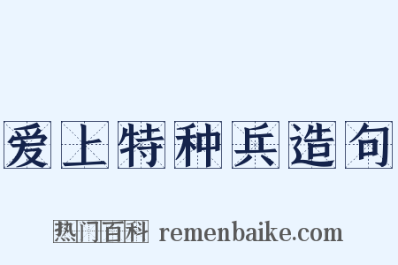 爱上特种兵造句是什么意思的图片